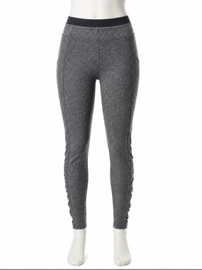 Lululemon Grey Ruched Hem Leggings Sz 6